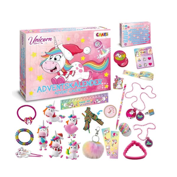 Calendrier de l'avent licorne 2022 accessoires fille