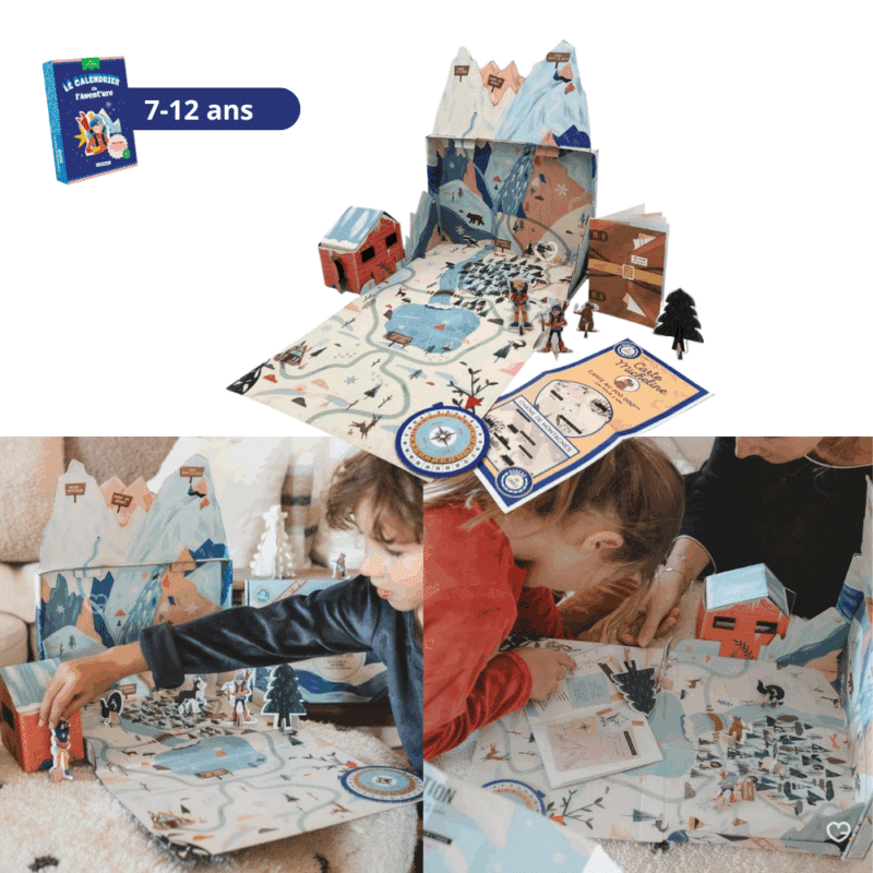 coffret enquete enigmes enfants calendrier de l'avent en cavale 2025 jeux et activités ludique pour enfant 7 à 12 ans
