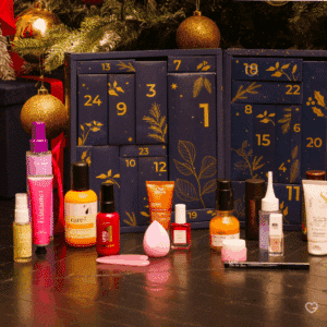 Calendrier de l’Avent Bleu Libellule 2025 avec 24 produits beauté premium : soins capillaires, maquillage, visage, ongles et accessoires, idéal cadeau femme et adolescente.