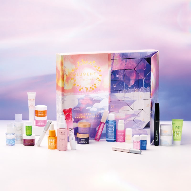 coffret beauté calendrier de l'avent lumene 2023 24 produits cosmétiques soins visage et corps