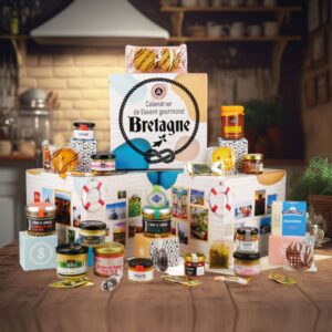 coffret gourmand cube calendrier de l'avent gourmand 2023 avec spécialitées gourmandes bretagne