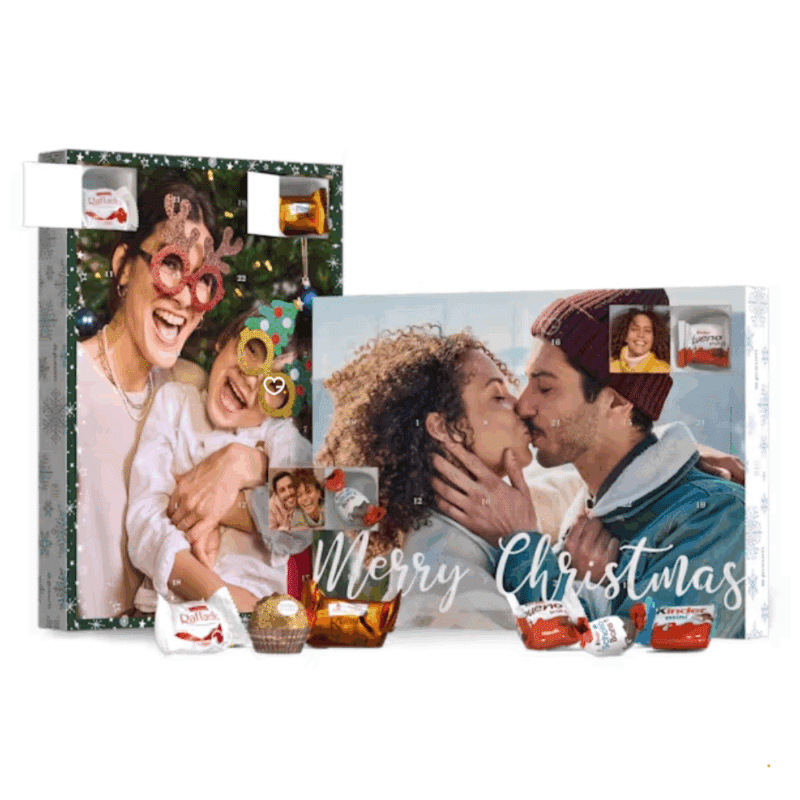 Rappelez-vous de bons souvenirs pendant 24 jours avec ce calendrier de l'avent photo Pixum. 24 photos personnalisées sont cachées derrière les fenêtres de votre calendrier.