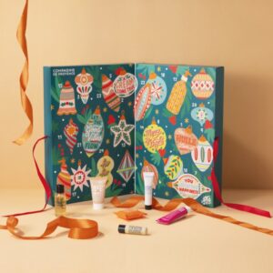 Coffret beauté soin coloré Calendrier de l'Avent Compagnie de provence 2023 contenant 24 produits soins visage et corps