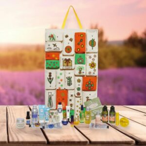calendrier de l'Avent L'Occitane 2023 tissu reutilisable écologique eco concut rempli de 24 produits de beauté et de bien-être