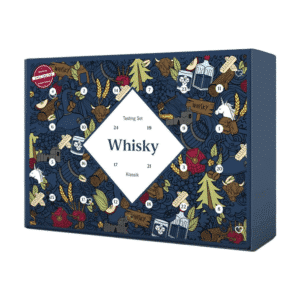 Calendrier de l’Avent Whisky Vita Dulcis 2025 contenant 24 whiskys écossais en mignonette de 20ml, livret et carte de dégustation, idéal pour amateur de spiritueux.
