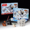 Calendrier de l’Avent Star Wars Micro Force 2025 avec 24 surprises dont 18 mini-figurines et 6 véhicules, décor enneigé pop-up festif idéal pour enfants fans de Star Wars.
