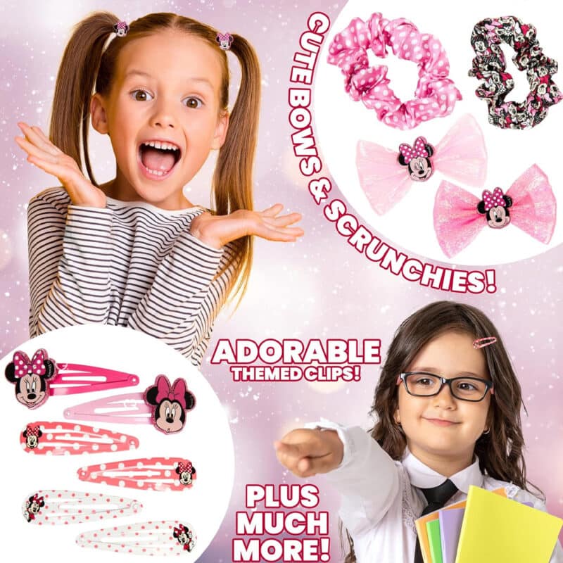 Calendrier de l'Avent Disney Minnie Mouse 2024 contenant des accessoires cheveux pour filles