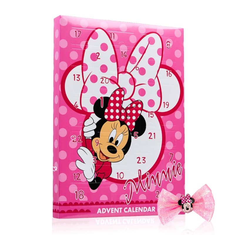 Calendrier de l'Avent Disney Minnie Mouse 2024 contenant des accessoires cheveux pour filles