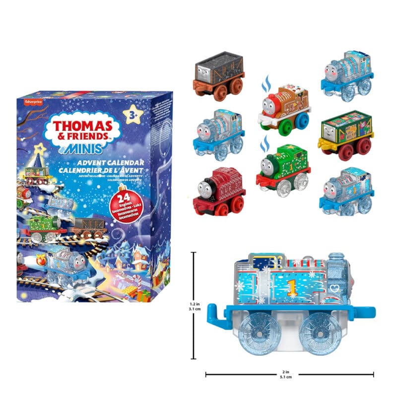 calendrier de l'avent Thomas & Friends 2024 contenant 24 jouets trains pour enfant fille et garcon