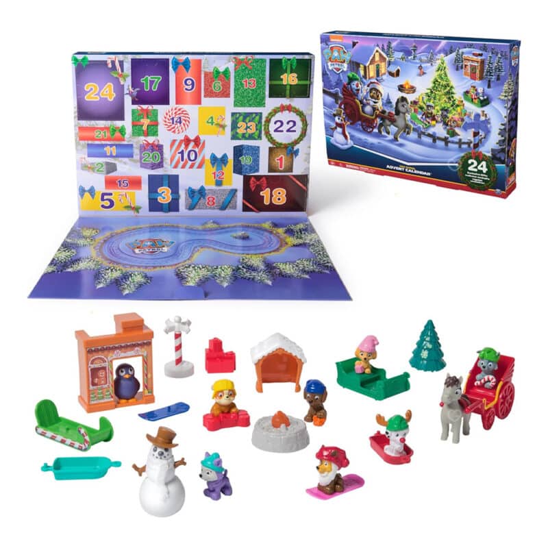 Calendrier de l'avent Pat Patrouille 2024 (Paw Patrol) avec chien préféré et accessoires pour enfant fille garcon dès 3 ans