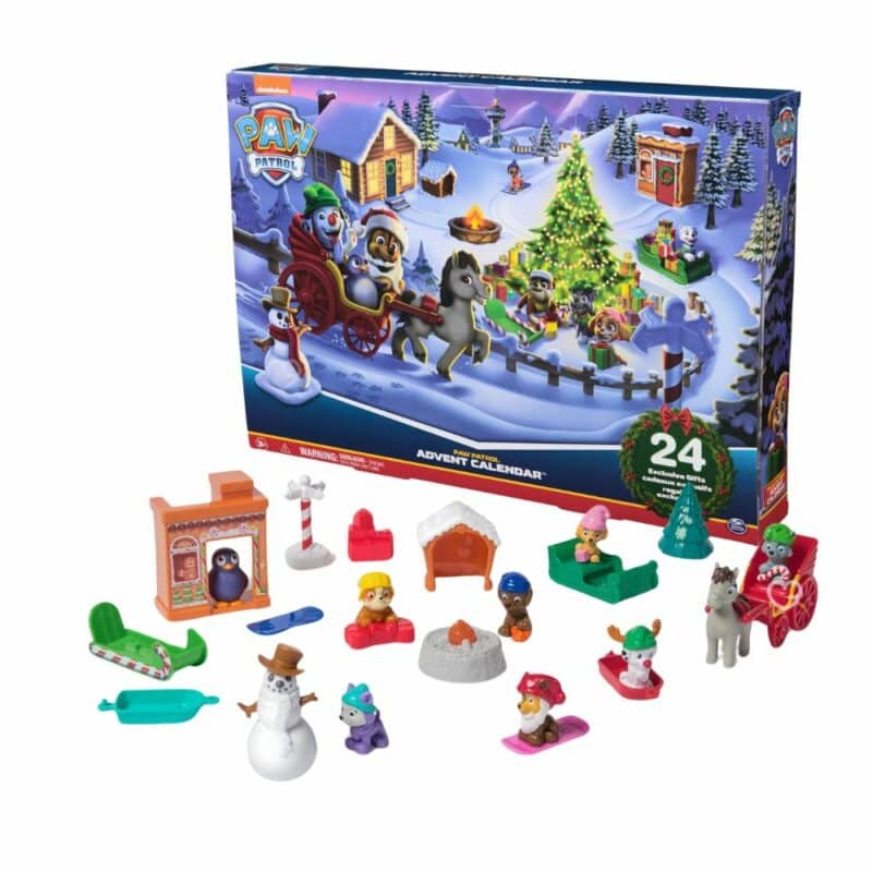 Calendrier de l'avent Pat Patrouille 2024 (Paw Patrol) avec chien préféré et accessoires pour enfant fille garcon dès 3 ans