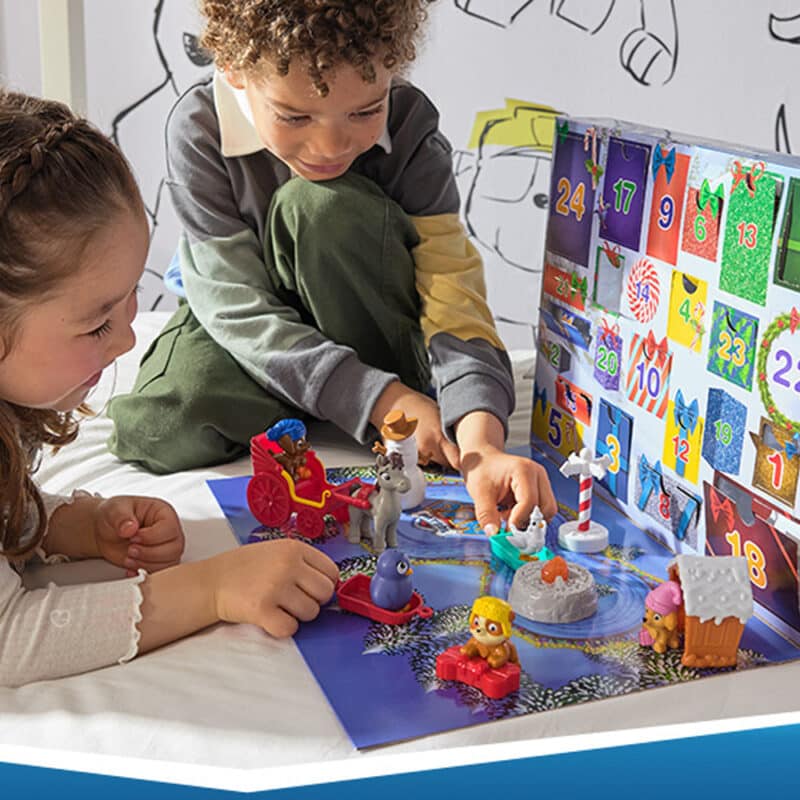 Calendrier de l'avent Pat Patrouille 2024 (Paw Patrol) avec chien préféré et accessoires pour enfant fille garcon dès 3 ans