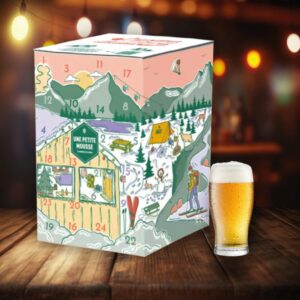 Coffret bière Calendrier de l'Avent une petite mousse 2023 contenant 24 bières de 24 brasseries