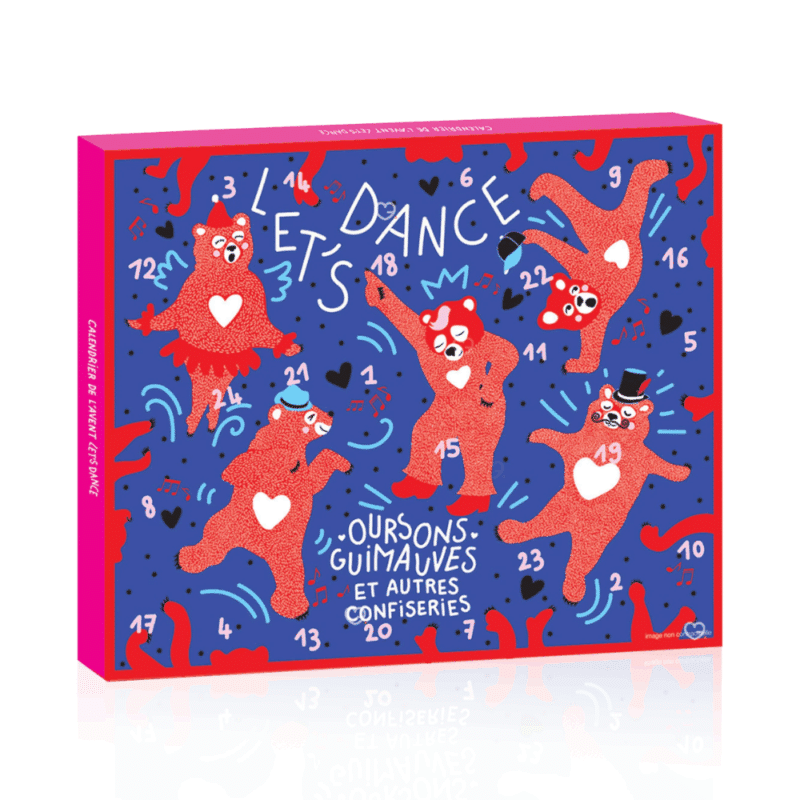 Calendrier de l’Avent Sophie M 2025 au design rétro renfermant 24 confiseries artisanales : nougats, caramels et guimauve chocolat, idéal pour adulte gourmand.