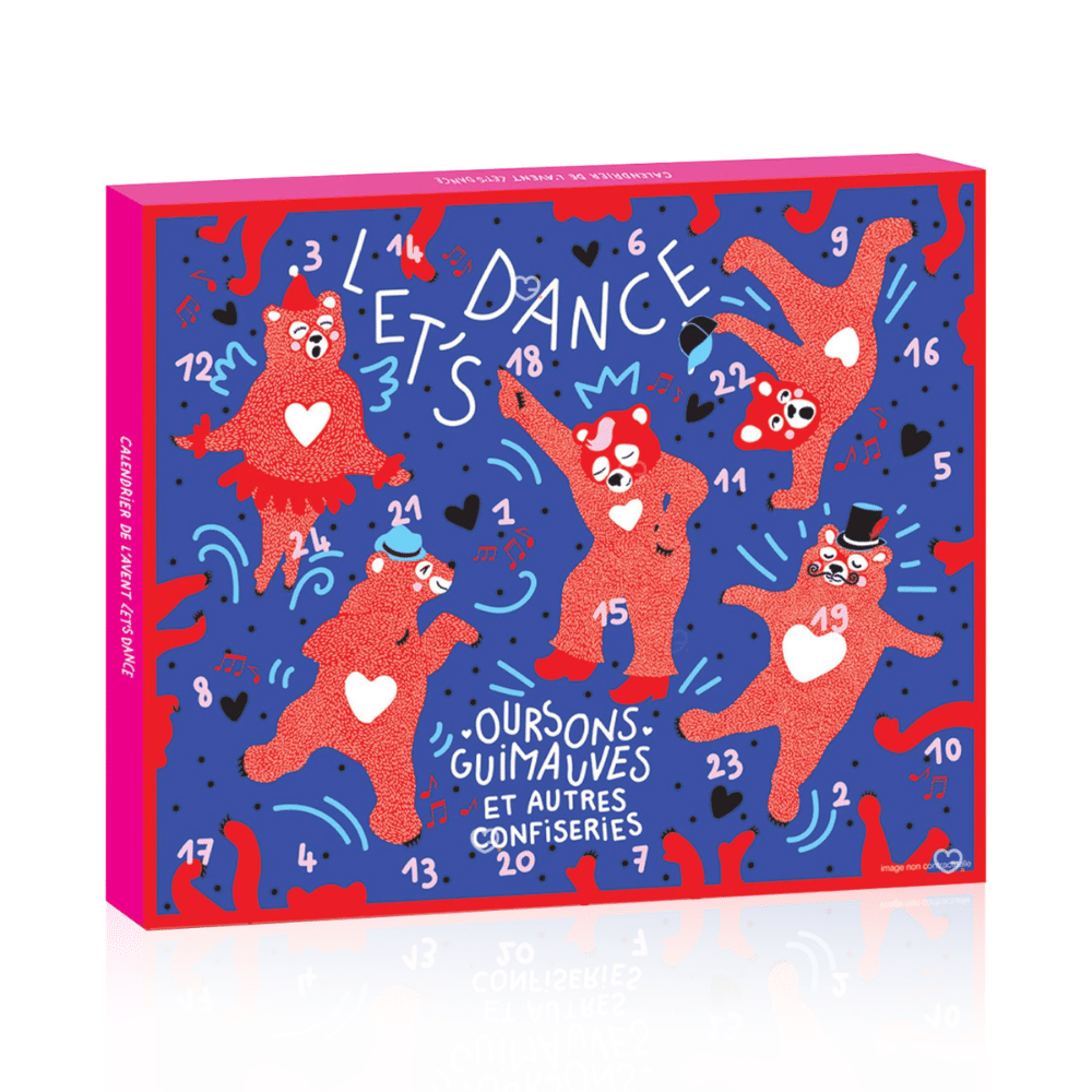 Calendrier de l’Avent Sophie M 2025 au design rétro renfermant 24 confiseries artisanales : nougats, caramels et guimauve chocolat, idéal pour adulte gourmand.