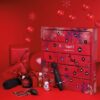 Coffret coquin classique rouge calendrier de l'avent passage du desir 2023 contenant objets et accessoires erotique adulte couple femme homme