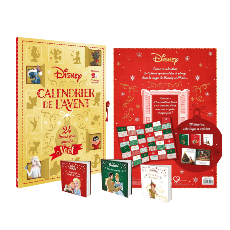 Calendrier de l'avent livre disney 2025 - 24 histoires pour enfant sur le thème Disney