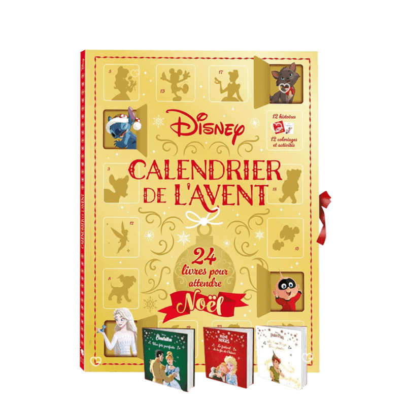 Calendrier de l'avent livre disney 2025 - 24 histoires pour enfant sur le thème Disney
