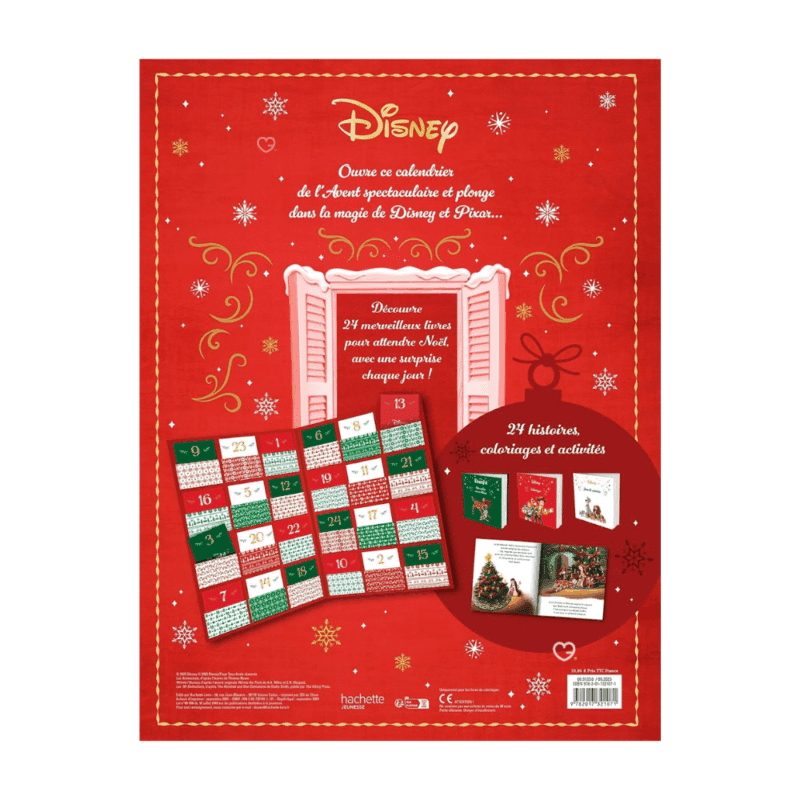 Calendrier de l'avent livre disney 2025 - 24 histoires pour enfant sur le thème Disney