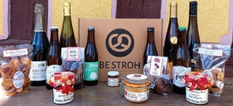 Box be stroh avec gourmandises salées et sucrées d'alsace