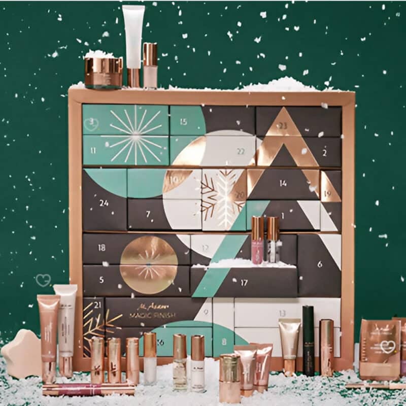 coffrets beauté or calendrier de l'avent asambeauty 2024 avec 24 produits de maquillage et makeup