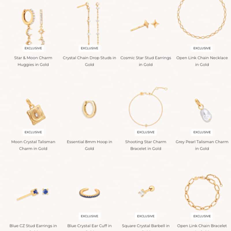calendrier de l'avent astrid and miyu 2024 contenant 24 bijoux or ou argent pour femme : bracelet, bague, boucle d'oreilles...