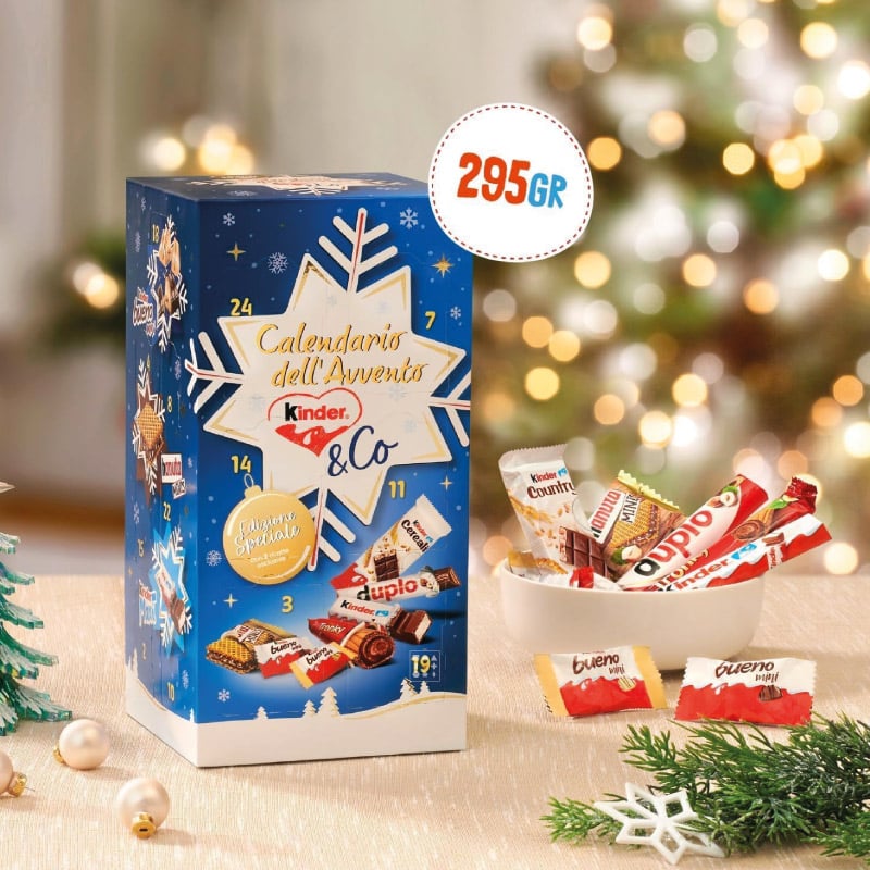 edition speciale 2023 calendrier de l'avent kinder & co avec chocolat ferrero et kinder bueno country