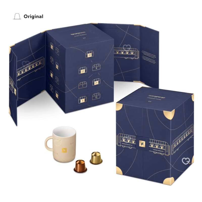 coffret bleu edition Jean Imbert Calendrier de l'Avent Nespresso 2024 capsules café original