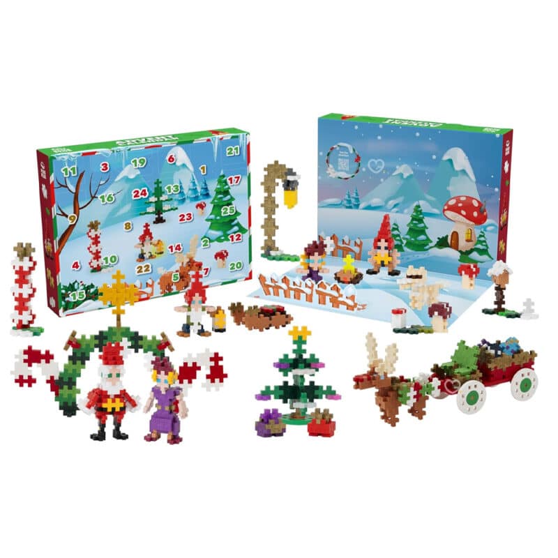 coffret jouet calendrier de l'avent plus plus 2024 contenant 600 pièces de construction pour enfants fille et garcon