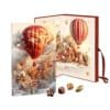 Coffret illustré voyage Calendrier de l'avent Cluizel 2024 contenant 24 délicieux chocolats