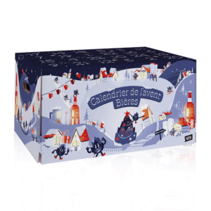 Calendrier de l’Avent V and B 2025 contenant 24 bières artisanales françaises et internationales, idéal pour amateurs de bière curieux.