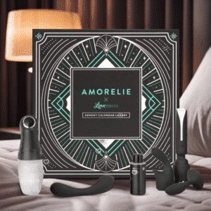 Calendrier de l’Avent Amorelie 2025, coffret érotique premium avec 24 pochons en velours renfermant sextoys et soins bien‑être pour couple, adulte, homme et femme