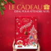 Calendrier de l'avent chocolat Lindt Lindor contenant un assortiment de 24 chocolats : Assortiment de Chocolats au Lait,Noir 45%, Noir 60%, Noir 70%, Blanc, Coco, Noisettes