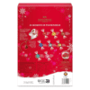 Calendrier de l'avent chocolat Lindt Lindor contenant un assortiment de 24 chocolats : Assortiment de Chocolats au Lait,Noir 45%, Noir 60%, Noir 70%, Blanc, Coco, Noisettes