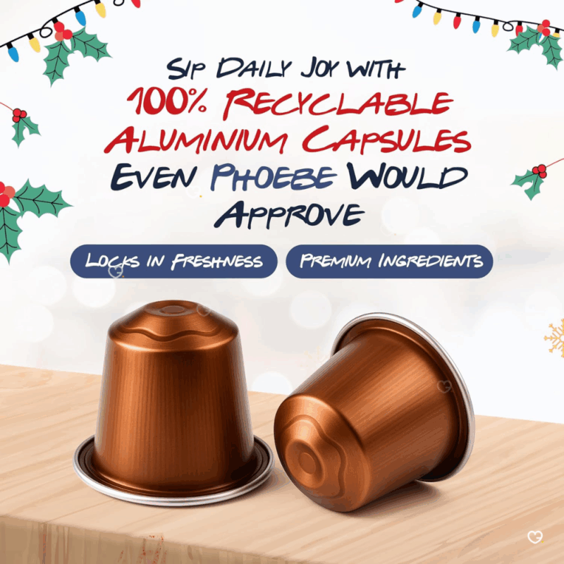 Calendrier de l’Avent Capsule Nespresso Friends 2025 avec 24 capsules café et chocolat chaud, 8 saveurs gourmandes pour fans de Friends.