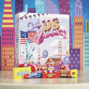 Calendrier de l'Avent bonbon Us Sweet 2025 contenant 25 bonbons gourmandises venues d'amérique