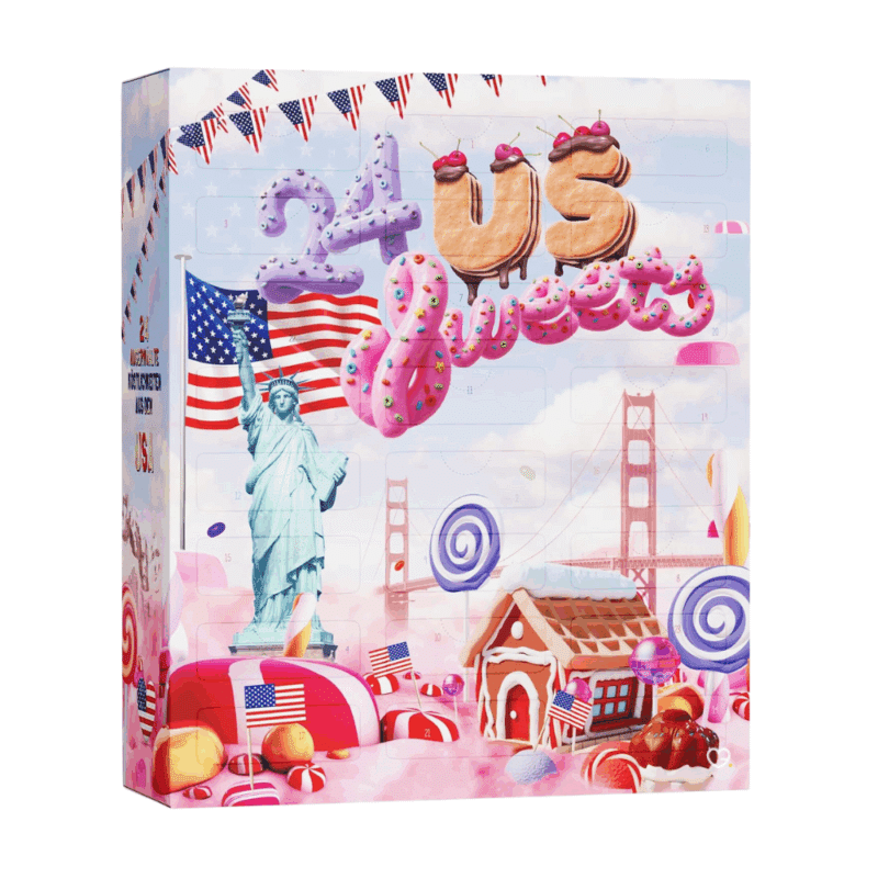 Calendrier de l'Avent bonbon Us Sweet 2025 contenant 25 bonbons gourmandises venues d'amérique