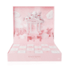 Coffret chocolat illustré Calendrier de l’Avent Fauchon 2025 contenant 24 chocolats et confiseries artisanales, packaging rosé pop-up luxueux et design pour gourmand