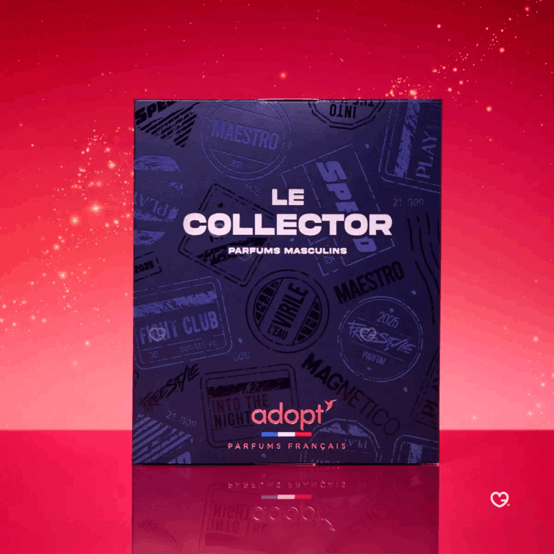 coffret beauté bleu calendrier de l'avent adopt homme 2025 avec 12 parfums pour la gente masculine
