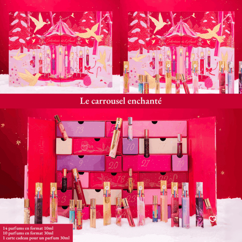 Coffret beauté parfum décoré Calendrier de l'Avent Adopt 2025 contenant 24 parfums senteurs différentes