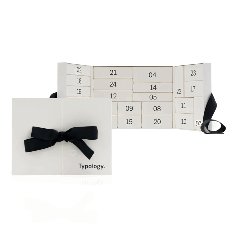 coffret beauté Calendrier de l'Avent Typology 2025 soin visage levres mains