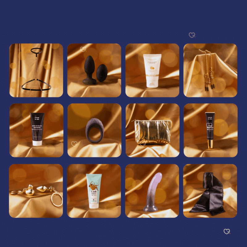 coffret coquin calendrier de l'avent passage du desir 2025 contenant 24 produits et accessoire erotique pour adulte, couple homme et femme