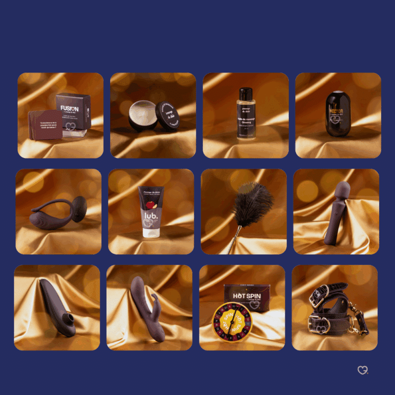 coffret coquin calendrier de l'avent passage du desir 2025 contenant 24 produits et accessoire erotique pour adulte, couple homme et femme