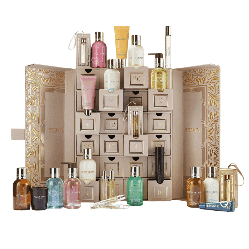 Calendrier de l'Avent Molton Brown 2025 beauté et luxe contenant soin pour le corps