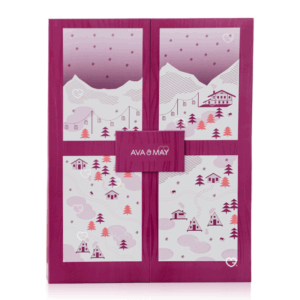Calendrier de l’Avent Ava & May 2025 en édition limitée avec 24 surprises parfumées, mini-diffuseurs et bâtons de parfum décoratifs.