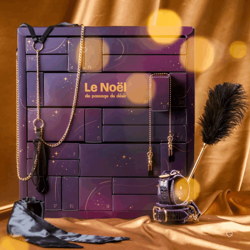 coffret coquin calendrier de l'avent passage du desir 2025 contenant 24 produits et accessoire erotique pour adulte, couple homme et femme