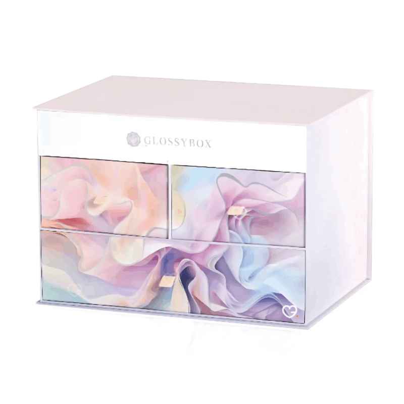 coffret beauté couleur marbre Calendrier de l'avent glossybox 2025 avec 27 produits beauté visage corps cheveux multimarque pour femme