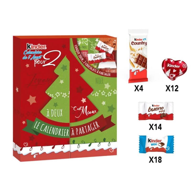 Calendrier de l'Avent Chocolat Kinder à partager