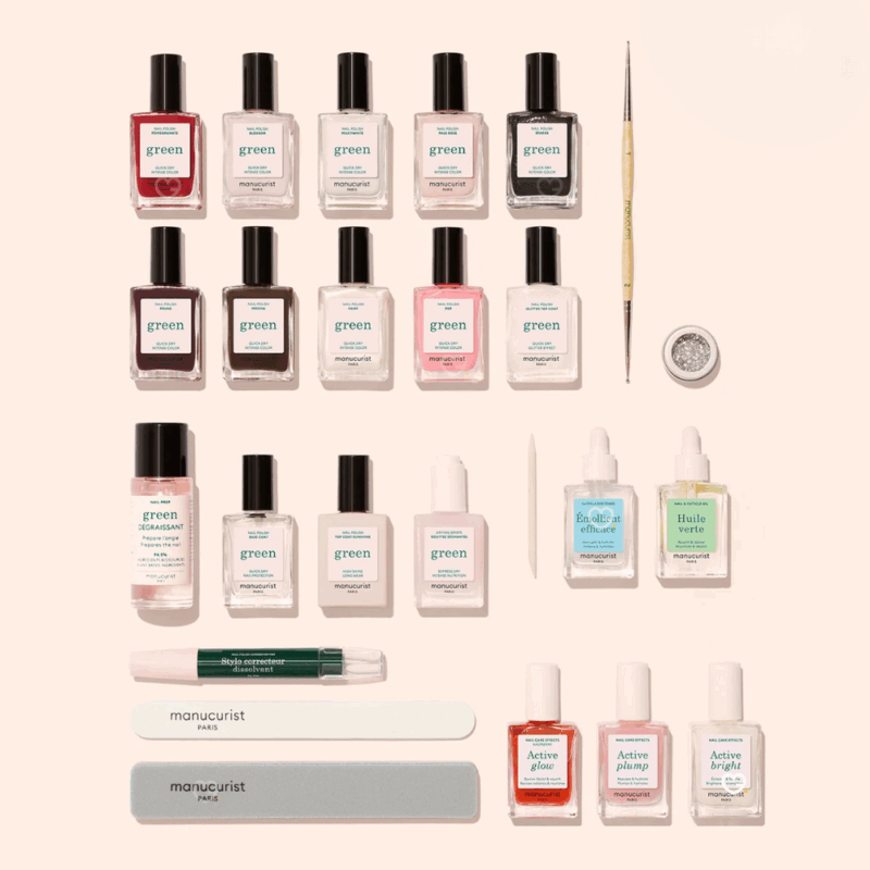 Calendrier de l’Avent Manucurist 2025 avec 24 produits full-size dont vernis clean, soins ongles et accessoires, idéa cadeau beauté pour femme.