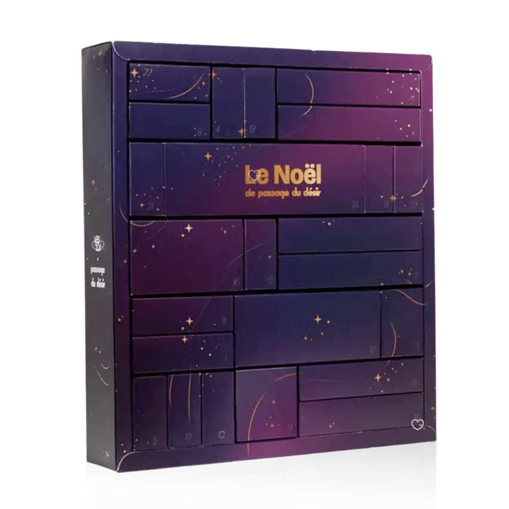 coffret coquin calendrier de l'avent passage du desir 2025 contenant 24 produits et accessoire erotique pour adulte, couple homme et femme
